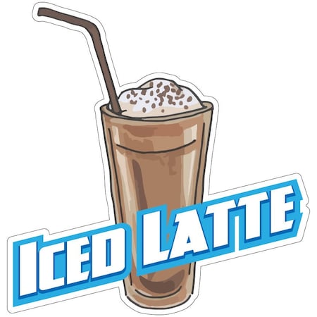 Iced Latte Decal Concession Stand Food Truck Sticker